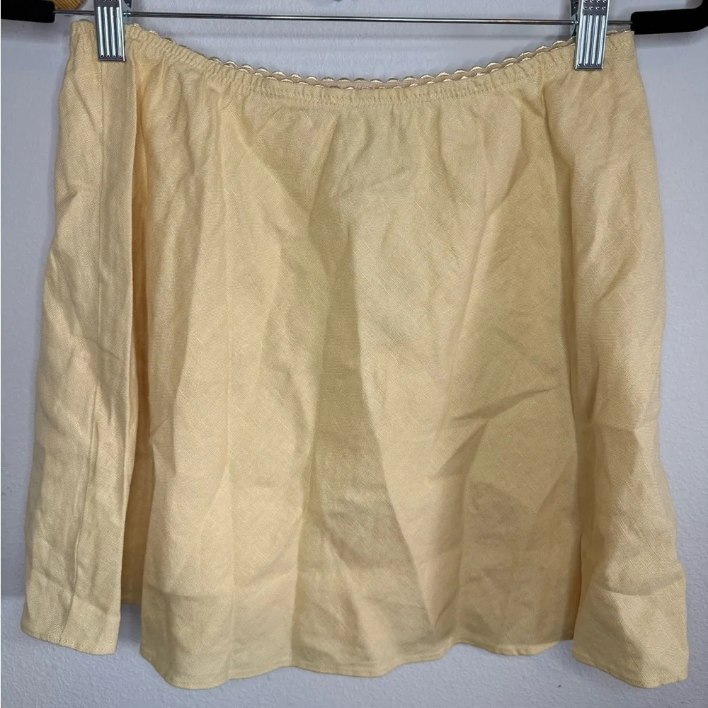Reformation Butter Yellow Mini Skirt - Picture 2 of 3